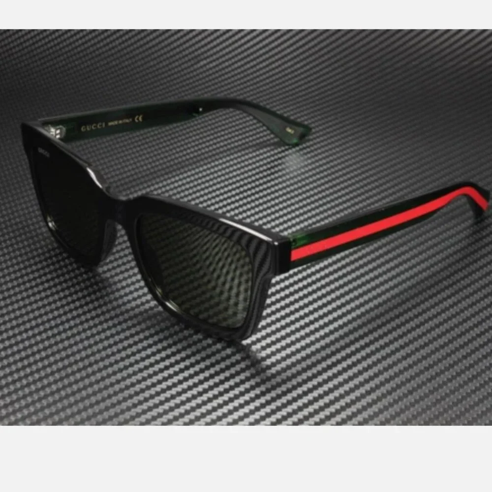 Men's New GUCCI Red Stripe Sunglasses With Case